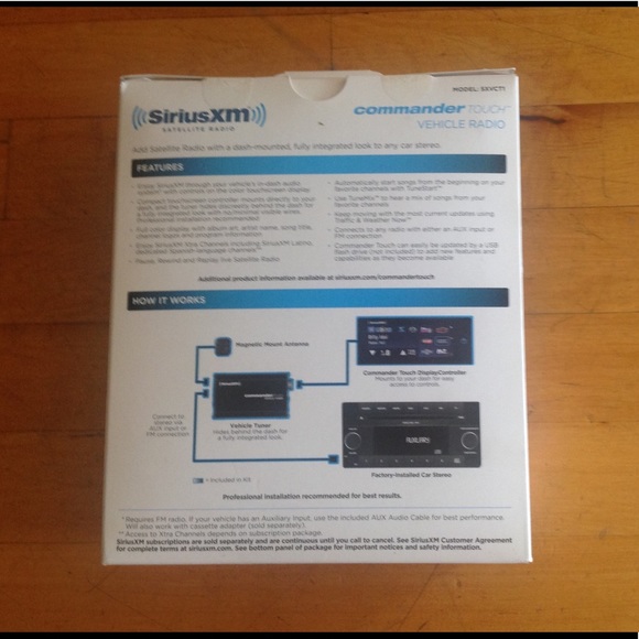 SiriusXM Commander Touch Satellite Radio Tuner w/ Touchscreen Controller SXVCT1 - Picture 12 of 12